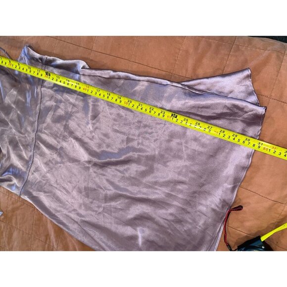 Victoria Secret Mauve Satin Slip Cowl Neck Spaghetti Straps Women's Dress Size L - Picture 6 of 7